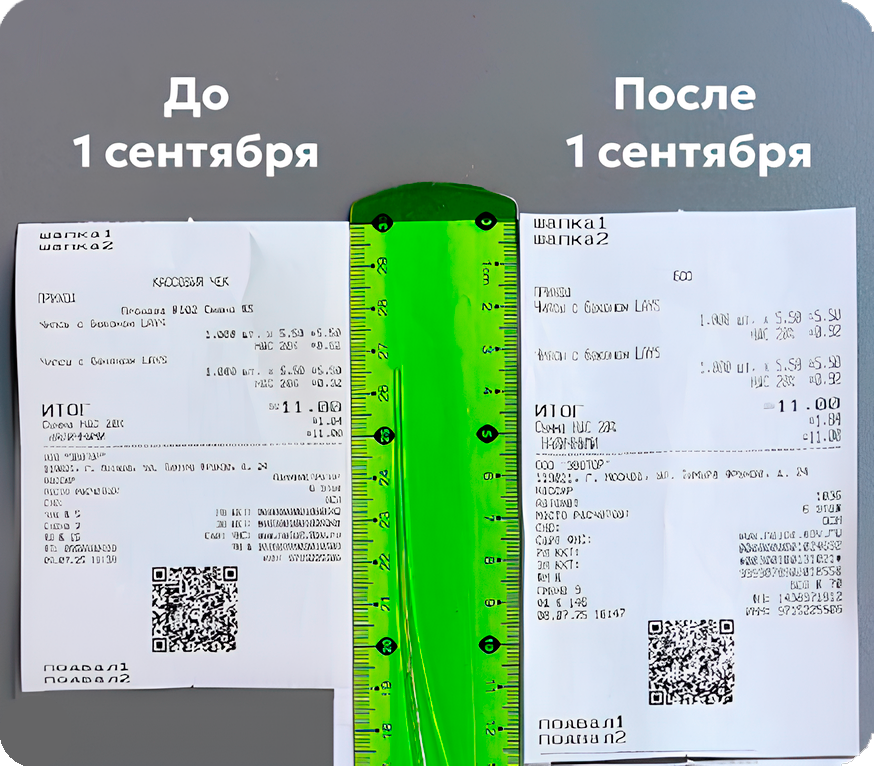 Изменения в чеках с 1 сентября 2025 года